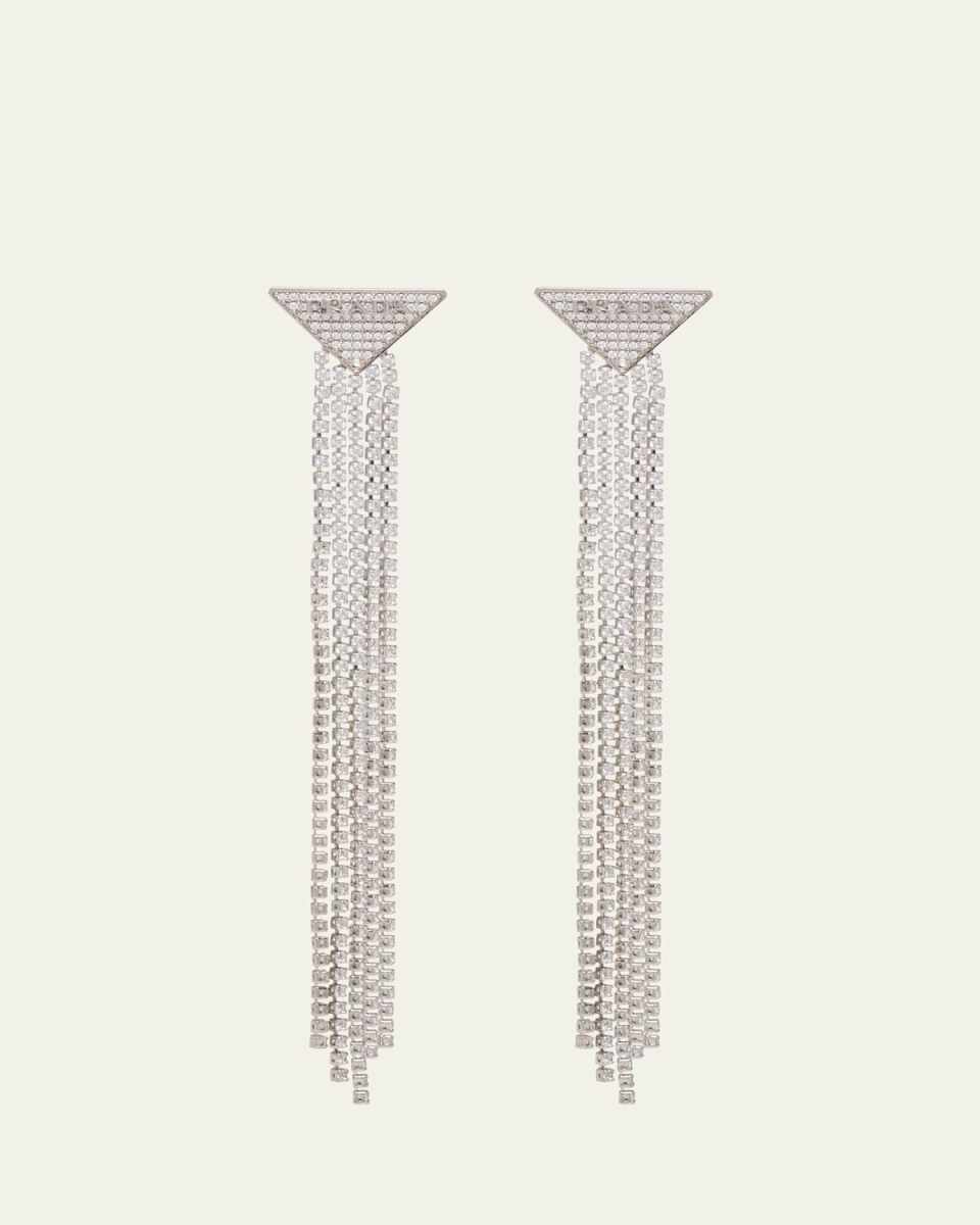 Crystal Logo Symbole Chandelier Earrings